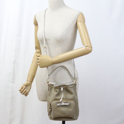 Prada Bucket Bag 1bh097 Handbag Logo Jacquard Women