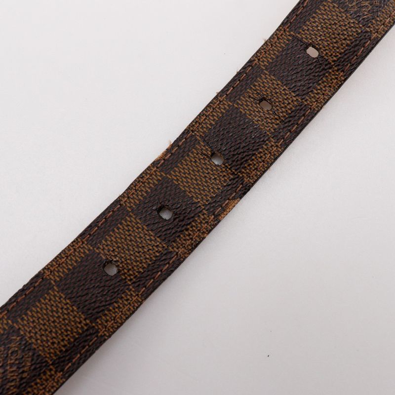 Louis Vuitton Santure Ellipse M6995 Damier Canvas Brown Ca1101 Men's Belt