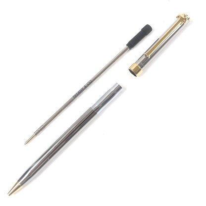 Tiffany & Co T-clip Twist Ballpoint Pen Stationery Silver Gold With Box Men's