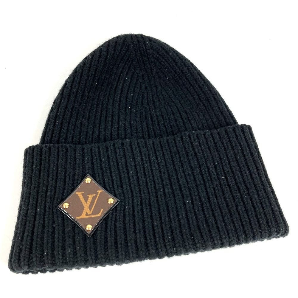 Louis Vuitton Knit Hat Beanie LV Wool Noir Black