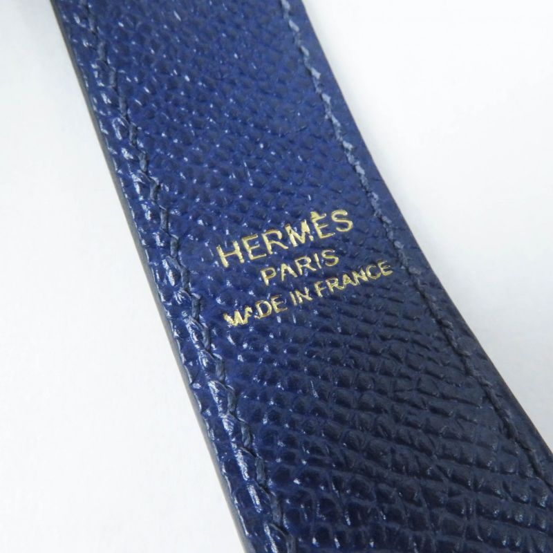 Hermes Bandouliere Tresage De Cuir Leather Gold Hardware Shoulder Strap For