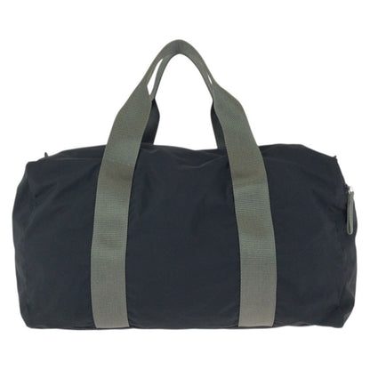 Prada Sports Black Gray Silver Polyester Polyurethane Boston Bag