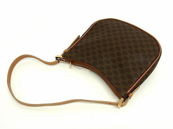 Celine Macadam Pattern PVC X Leather Shoulder Handbag Mini Bag