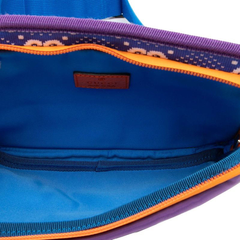 Gucci GG Nylon Belt Bag Body Bag Waist Bag 752102 Blue Purple Orange Nylon