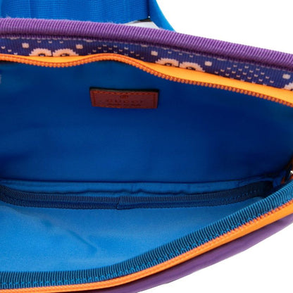 Gucci GG Nylon Belt Bag Body Bag Waist Bag 752102 Blue Purple Orange Nylon