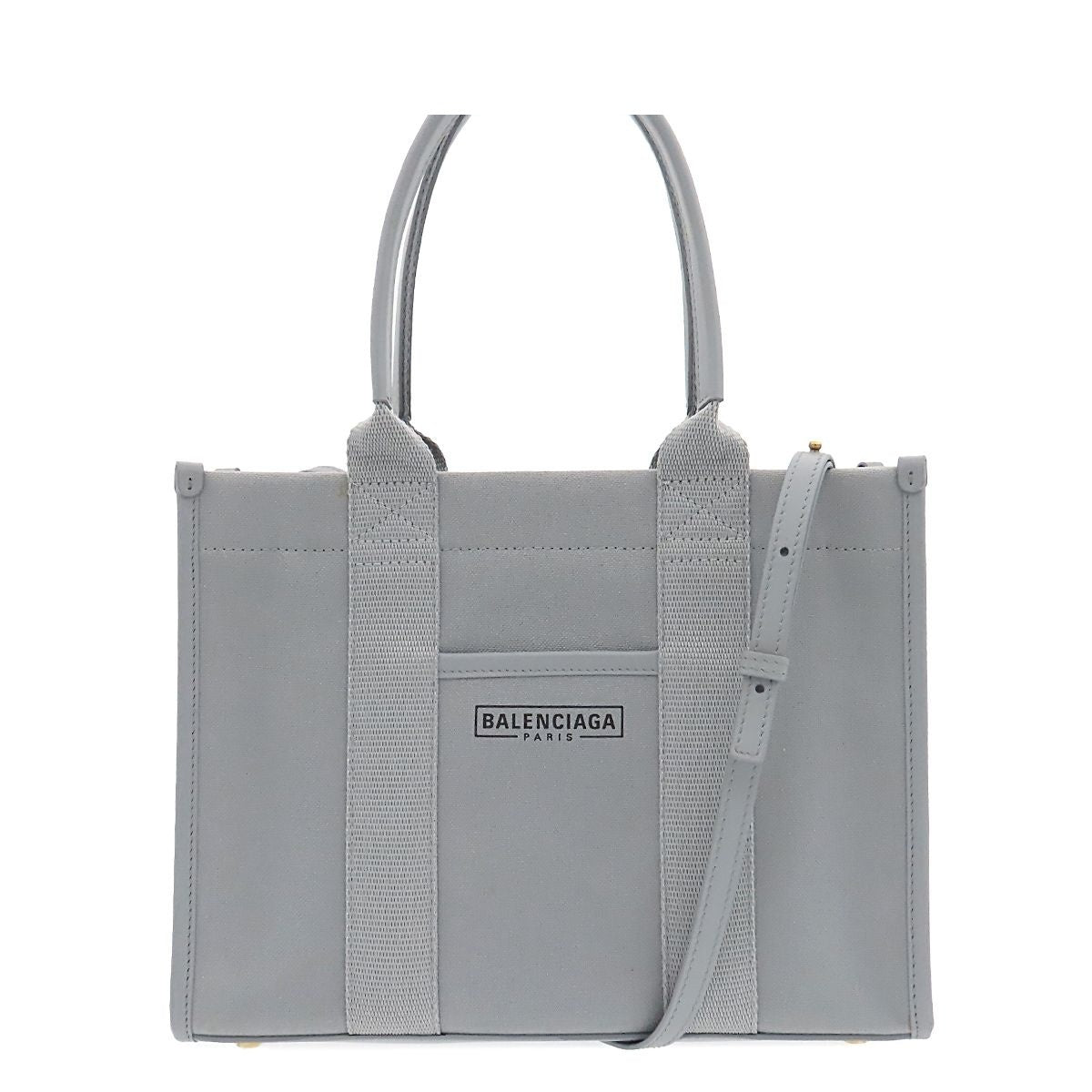 Balenciaga Small Tote Gray Canvas Leather 2-Way Shoulder Bag