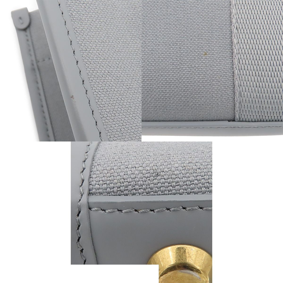 Balenciaga Small Tote Gray Canvas Leather 2-Way Shoulder Bag — view 7