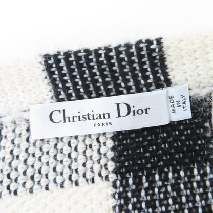 Dior Made Wool Alpaca Bee Embroidery Plaid Pattern Skirt — view 7