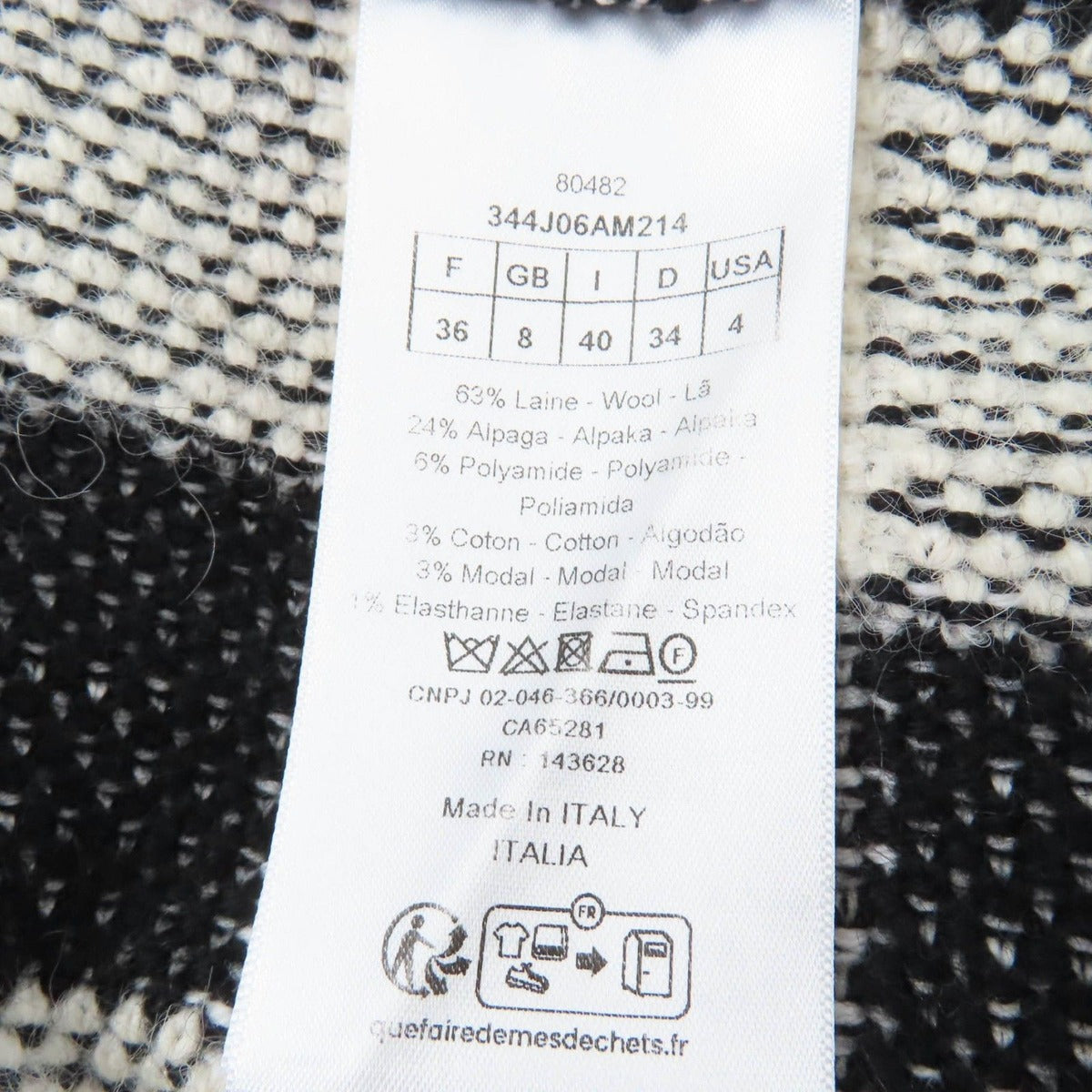Dior Made Wool Alpaca Bee Embroidery Plaid Pattern Skirt — view 8
