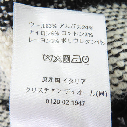 Dior Made Wool Alpaca Bee Embroidery Plaid Pattern Skirt — view 9