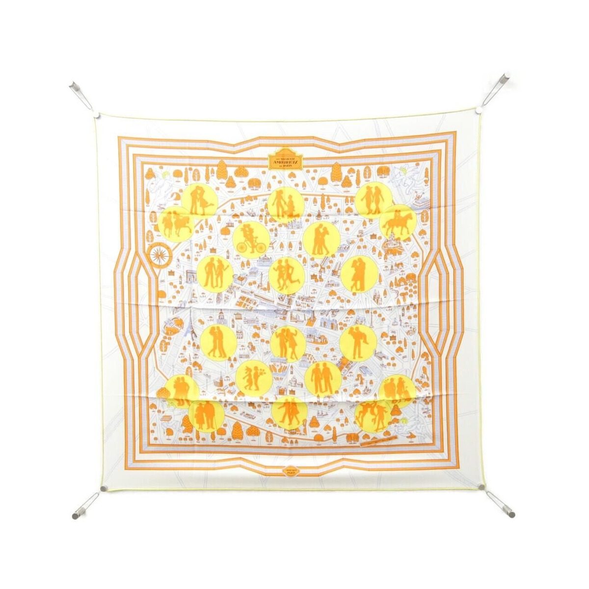 Hermes les Nouveaux Amoureux de Paris Carre Scarf