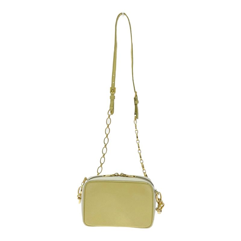 Prada Leather Saffiano Chain Shoulder Bag Yellow 407251 Shoulder Bag