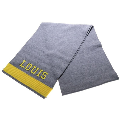 Louis Vuitton Echarpe Scarf Shawl Gray and Yellow