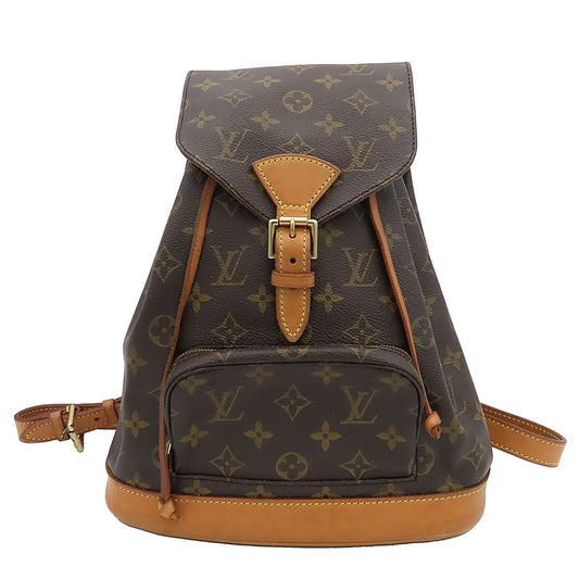 Louis Vuitton Montsouris MM Brown Gold Monogram Canvas Backpack