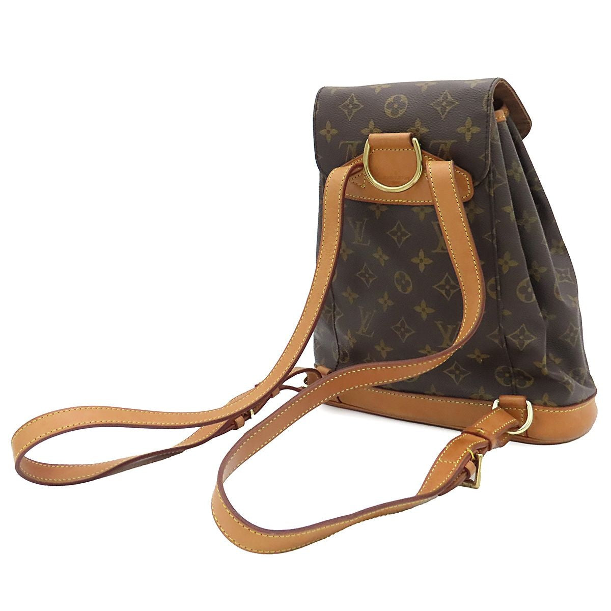 Louis Vuitton Montsouris MM Brown Gold Monogram Canvas Backpack — view 2