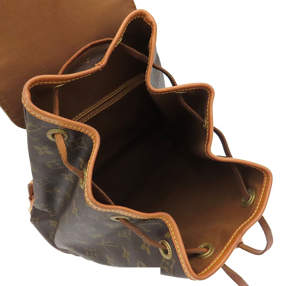 Louis Vuitton Montsouris MM Brown Gold Monogram Canvas Backpack — view 4