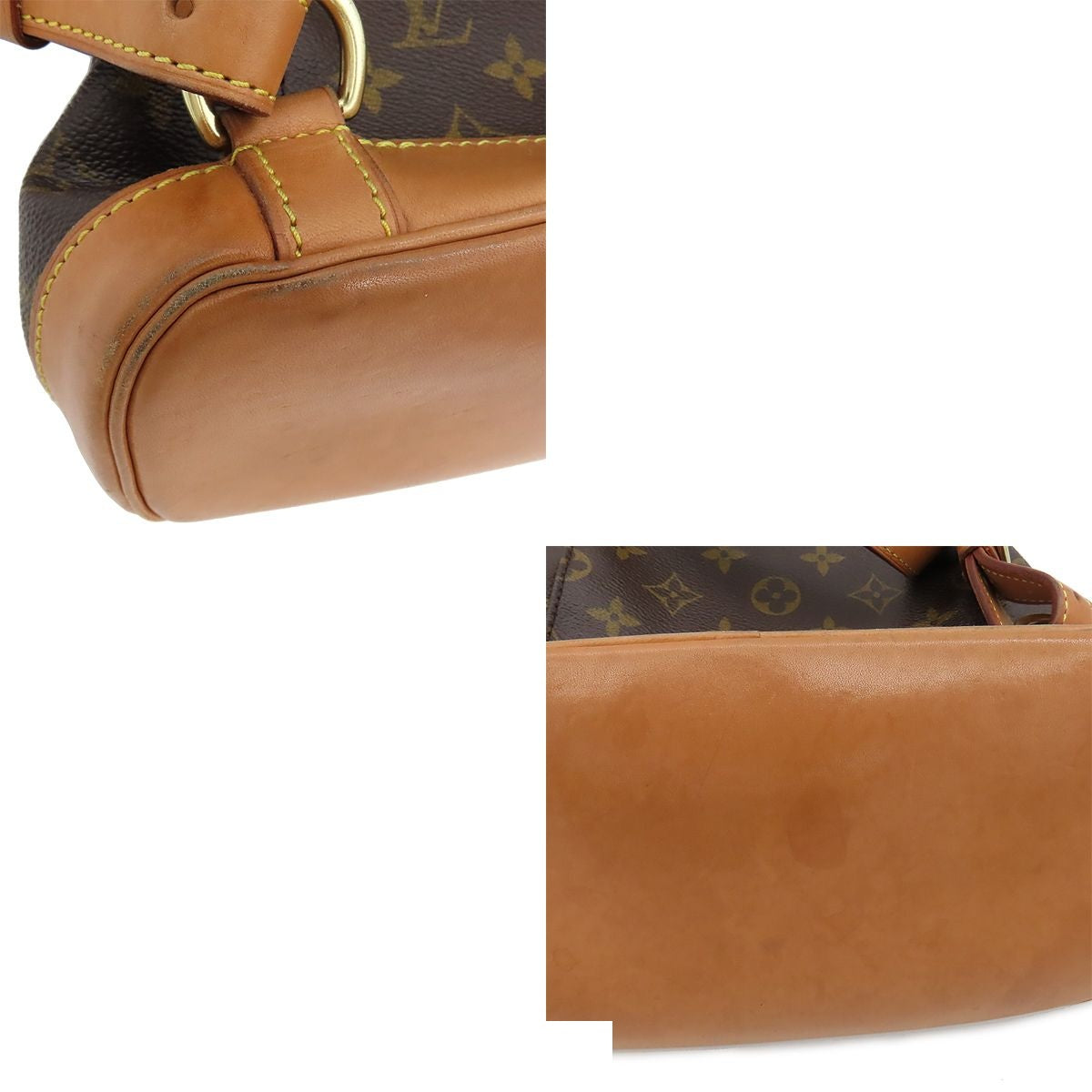 Louis Vuitton Montsouris MM Brown Gold Monogram Canvas Backpack — view 6
