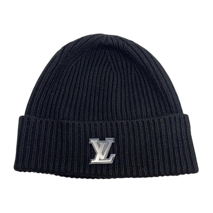 Louis Vuitton Knit Hat Bonnet LV Ahead Cashmere Logo Black