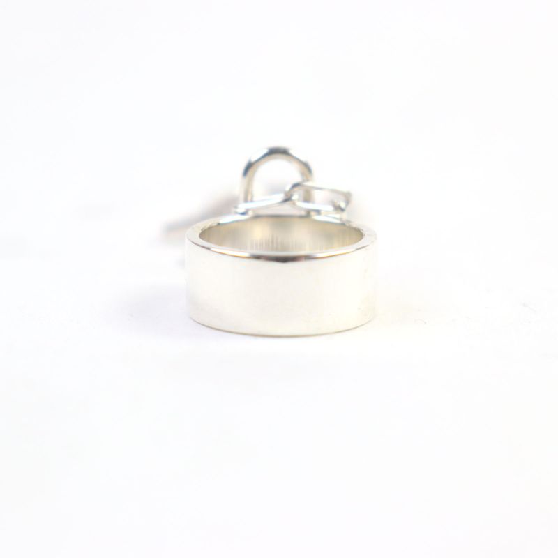 Hermes Alfa Kelly Ag925 Clochette Cadenas Double Ring - Ring Accessory Silver