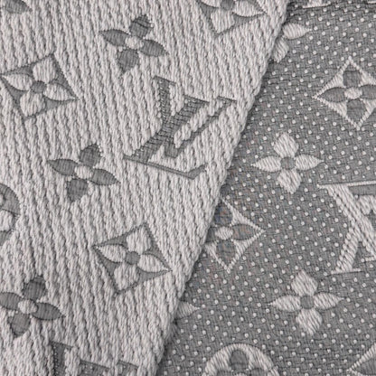 Louis Vuitton Logomania Scarf Wool Silk Monogram with Fringe — view 5
