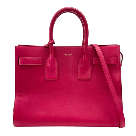 Saint Laurent Paris Sac de Jour Leather Pink Handbag Gold