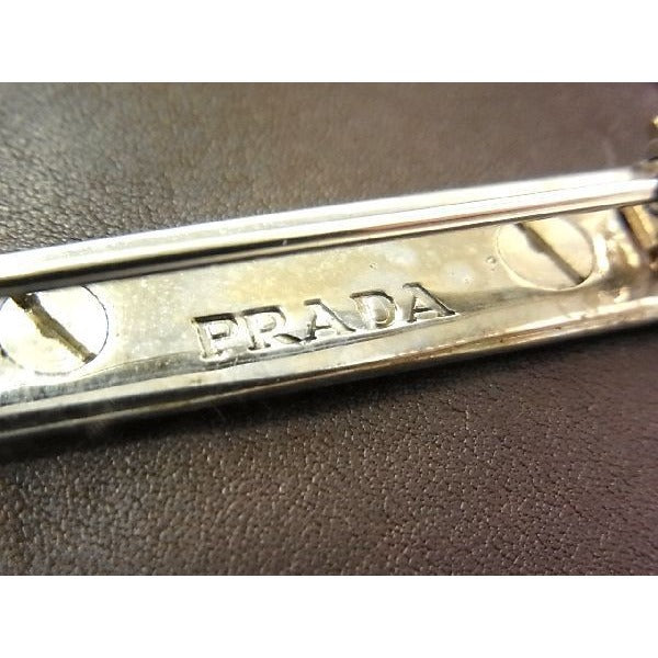 Prada Leather Fish Pin Brooch Badge Accessories Khaki — view 4