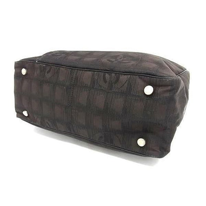 Chanel Tote New Travel Line PM Brown Black Nylon Leather — view 4