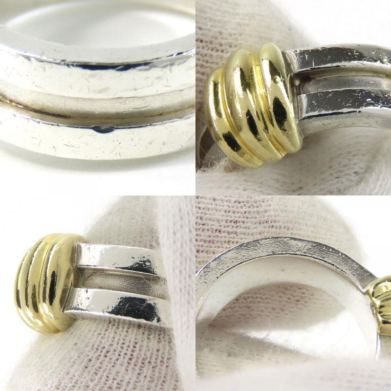 Tiffany & Co Ring - Ring Grooved With 3 Rows 925 Silver 18K Yellow Gold Approx