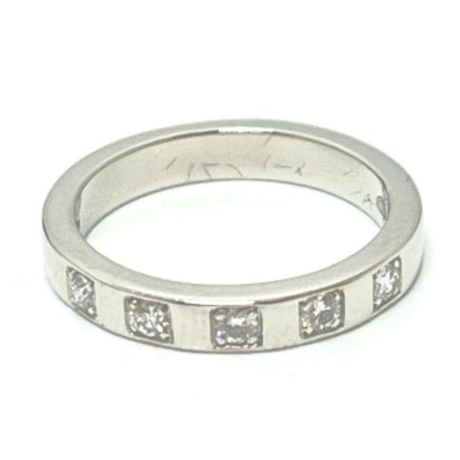 Bvlgari Ring Marie Me 5 P Diamond Pt950 Silver