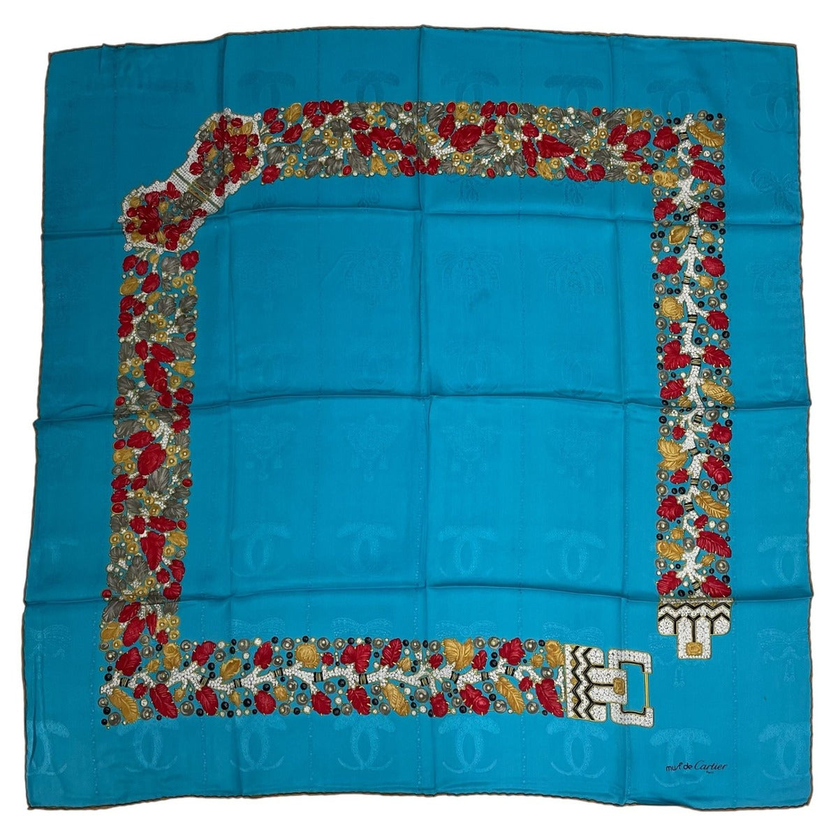 Cartier Scarf Silk Must de Cartier Pattern Blue — view 2