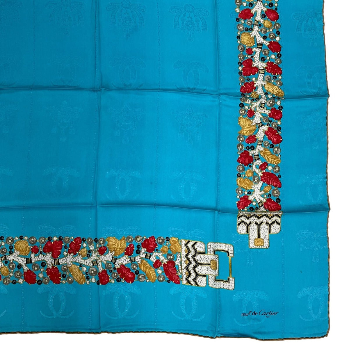 Cartier Scarf Silk Must de Cartier Pattern Blue — view 6