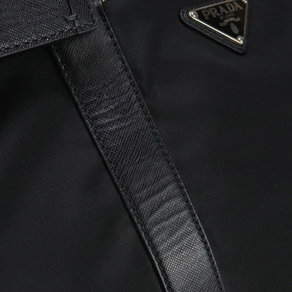 Prada Business Bag Va0702 Briefcase Nylon Saffiano Leather Men's