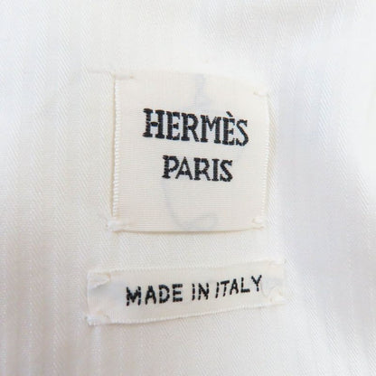 Hermes 23SS Chaine D'ancre All Over Print With Serie Buttons Denim Jacket White