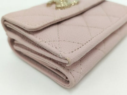Chanel Small Wallet Ap4319 Pink Caviar
