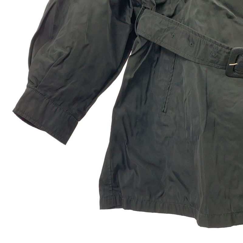 Prada - Nylon Double Breasted Coat - Black - Women's