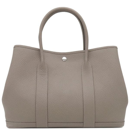 Hermes Tote Bag Garden Party PM Country Griasphalt Silver Hardware Glazed D