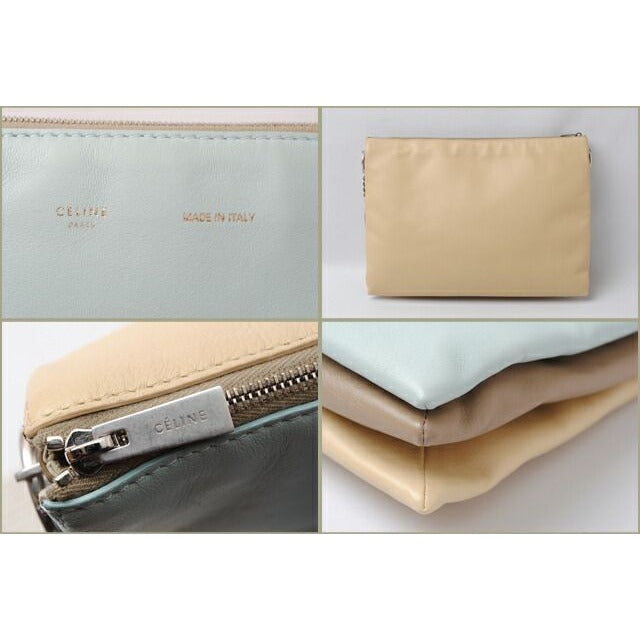 Celine Brand Bag Shoulder Clutch qrb Lambskin Light — view 3
