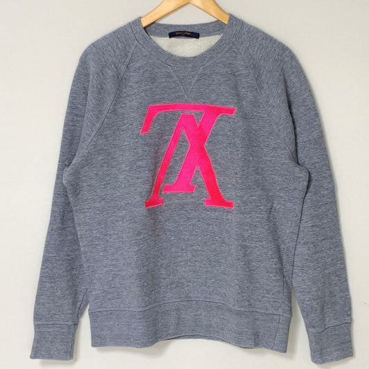 Louis Vuitton Upside Down LV Logo Rm182m Gvr Hfy20w Gray X Pink Sweatshirt