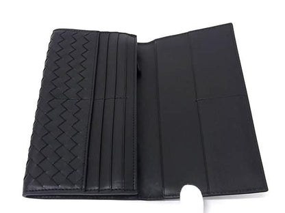 Bottega Veneta Intrecciato Leather Bifold Long Wallet Billfold Coin Purse