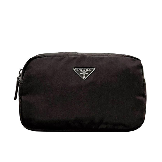 Prada Pouch Dark Brown Tessuto Case