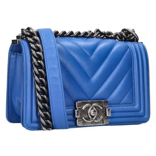 Chanel 20 Chevron Caviar Leather Chain Shoulder Bag