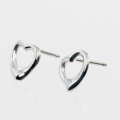 Tiffany & Co Open Heart Silver 925 Ladies 1.87g Earrings