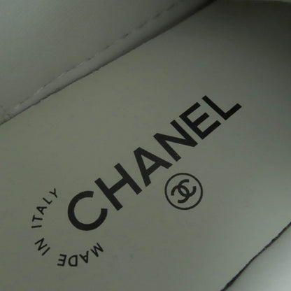 Chanel Logo Lace Up Velvet Leather Low Cut Sneakers Multicolor 37 — view 11