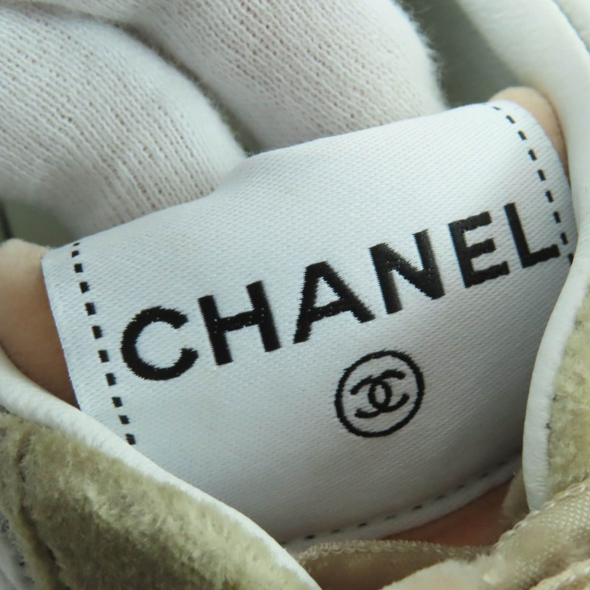 Chanel Logo Lace Up Velvet Leather Low Cut Sneakers Multicolor 37 — view 9