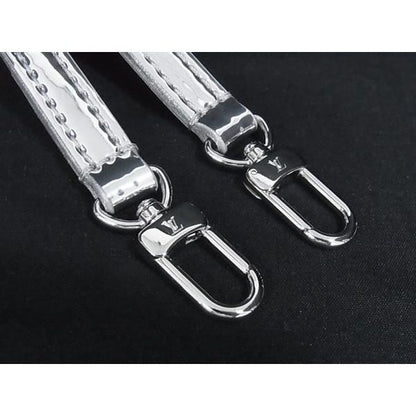 Louis Vuitton Patent Leather Bag Shoulder Strap Silver — view 3