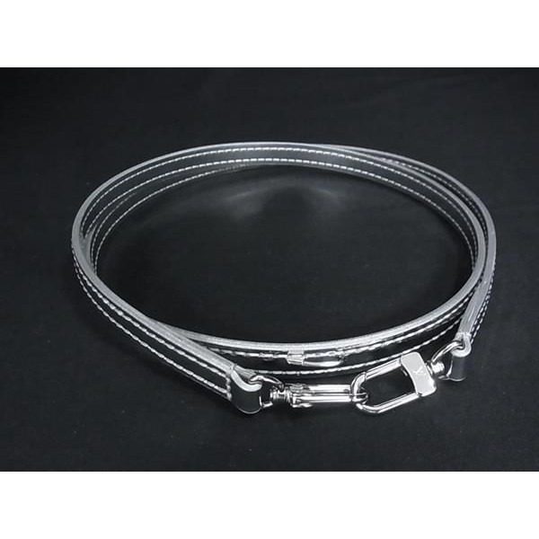 Louis Vuitton Patent Leather Bag Shoulder Strap Silver