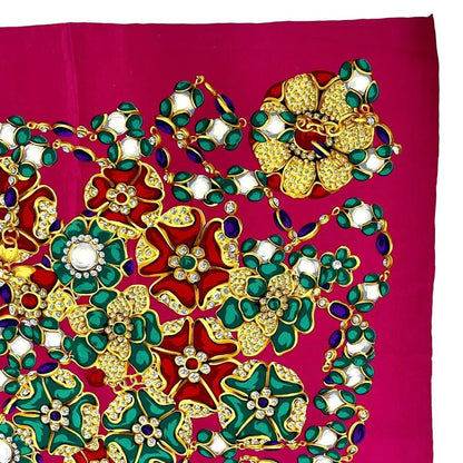 Chanel Silk Extra Large Scarf Pattern Pink — view 3