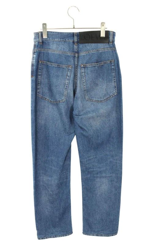 Loewe H526y11x22 Damaged Straight Leg Denim Pants Men 46
