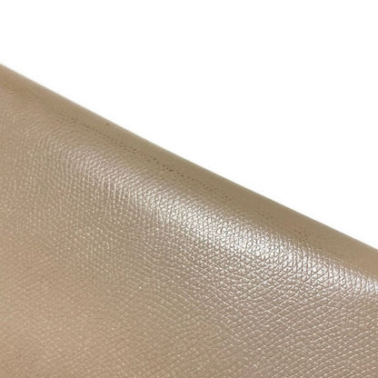 Celine Long Wallet - Gray Beige Round Zipper Leather