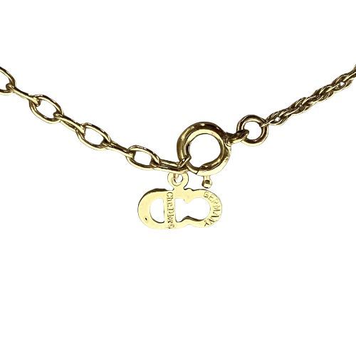 Christian DIOR Necklace Round Gold Plated Gold